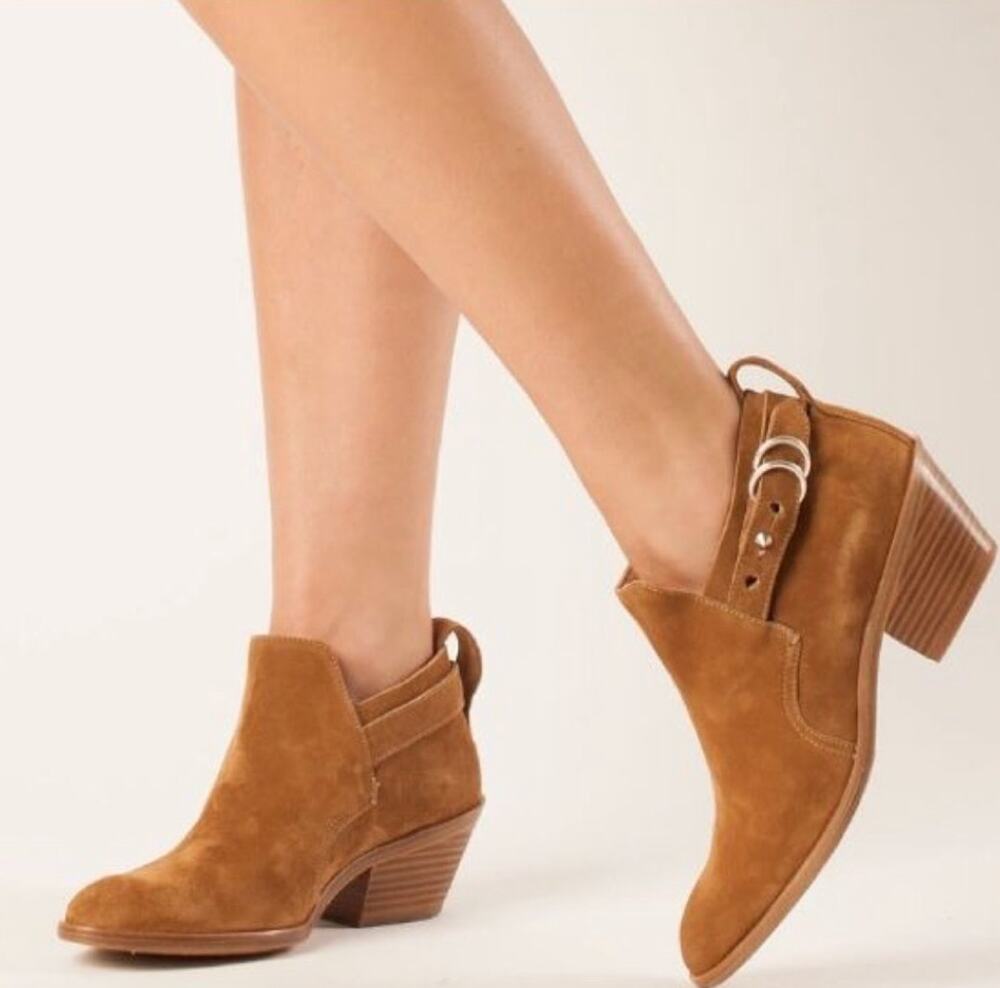 Rag & Bone Harrow Suede Leather Ankle Boots in Camel 6.5